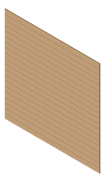 3D Presentation Image of Cladding Aluminium Knotwood Traditional Horizontal 150Flat NordicOak