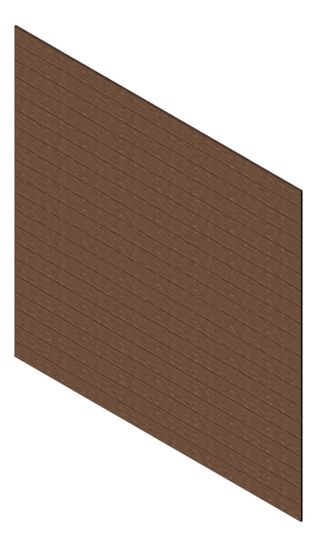 3D Presentation Image of Cladding Aluminium Knotwood Traditional Horizontal 150Flat RoyalOak