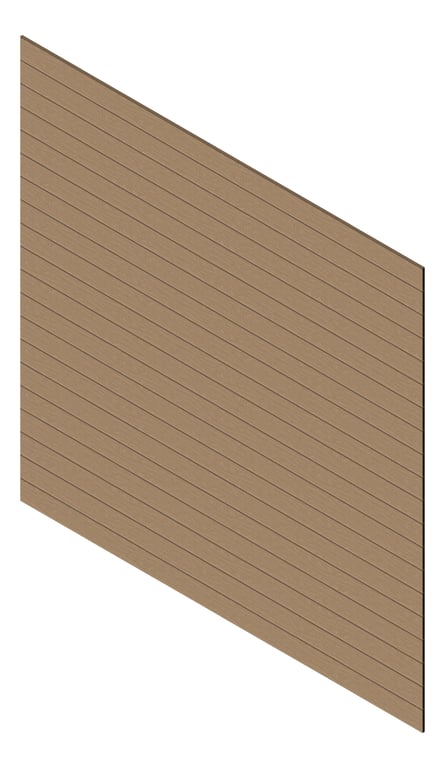 3D Presentation Image of Cladding Aluminium Knotwood Traditional Horizontal 150Flat Spruce