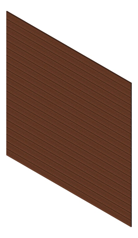 3D Presentation Image of Cladding Aluminium Knotwood Traditional Horizontal 150Shadowline BushCherry
