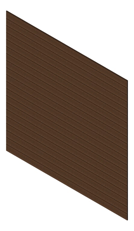 3D Presentation Image of Cladding Aluminium Knotwood Traditional Horizontal 150Shadowline Kwila