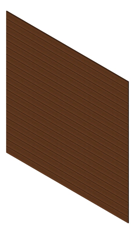 3D Presentation Image of Cladding Aluminium Knotwood Traditional Horizontal 150Shadowline Merbau