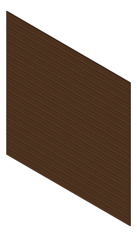 3D Presentation Image of Cladding Aluminium Knotwood Traditional Horizontal 150Shadowline RedWood