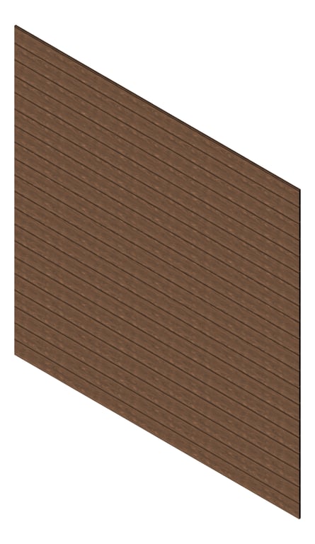 3D Presentation Image of Cladding Aluminium Knotwood Traditional Horizontal 150Shadowline RoyalOak