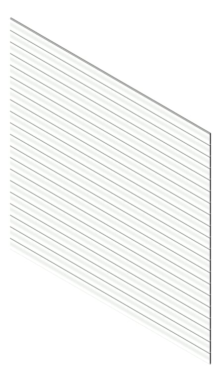 3D Presentation Image of Cladding Aluminium Knotwood Traditional Horizontal 150Shadowline White