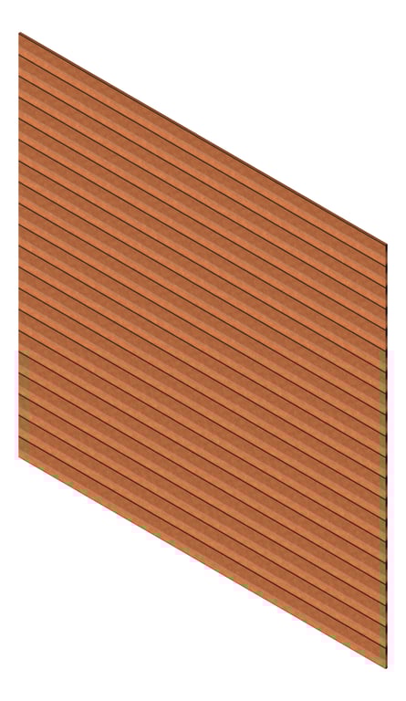 3D Presentation Image of Cladding Aluminium Knotwood Traditional Horizontal 150Shiplap BronzeRust