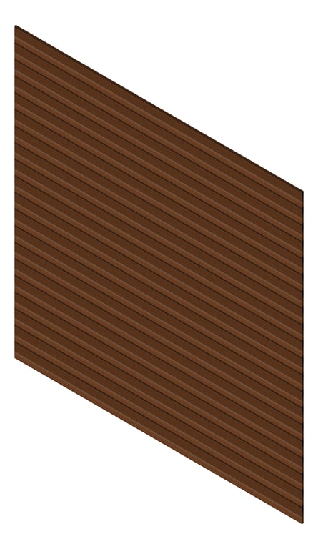 3D Presentation Image of Cladding Aluminium Knotwood Traditional Horizontal 150Shiplap Merbau