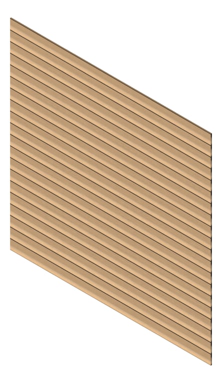 3D Presentation Image of Cladding Aluminium Knotwood Traditional Horizontal 150Shiplap NordicOak