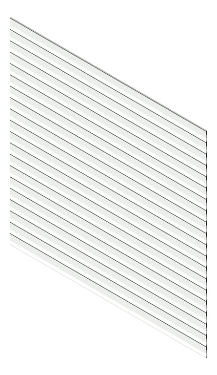 3D Presentation Image of Cladding Aluminium Knotwood Traditional Horizontal 150Shiplap White