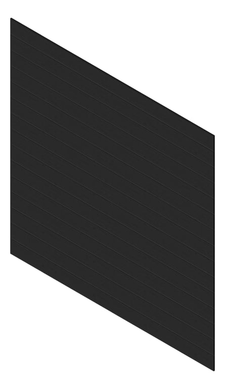 3D Presentation Image of Cladding Aluminium Knotwood Traditional Horizontal 200Flat BlackCedar