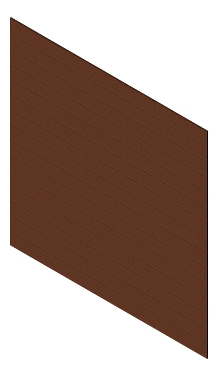 3D Presentation Image of Cladding Aluminium Knotwood Traditional Horizontal 200Flat BushCherry