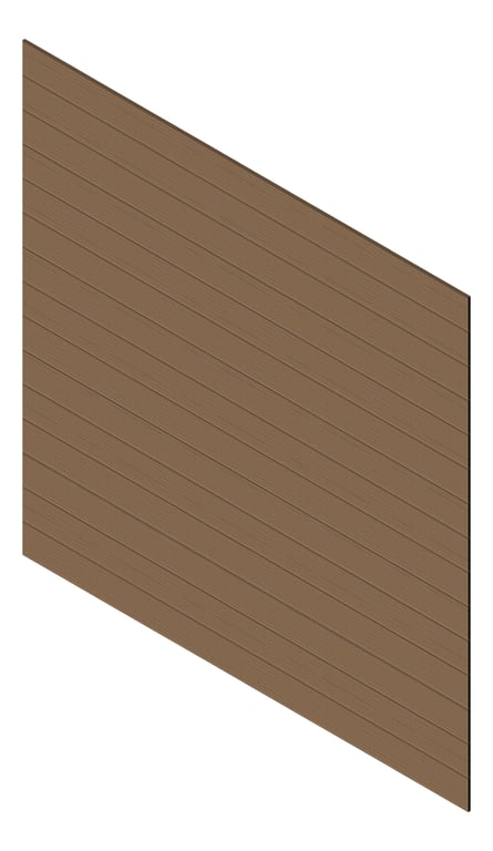 3D Presentation Image of Cladding Aluminium Knotwood Traditional Horizontal 200Flat FrenchWalnut