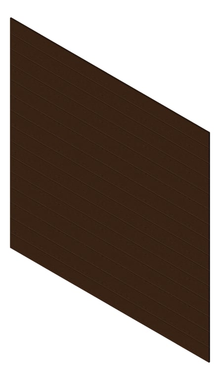 3D Presentation Image of Cladding Aluminium Knotwood Traditional Horizontal 200Flat TeakBrown