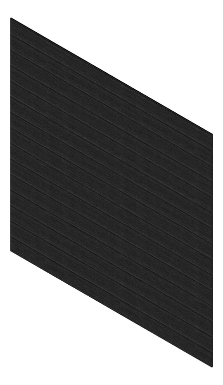 3D Presentation Image of Cladding Aluminium Knotwood Traditional Horizontal 200Shadowline BlackWenge