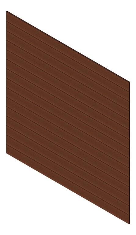 3D Presentation Image of Cladding Aluminium Knotwood Traditional Horizontal 200Shadowline BushCherry