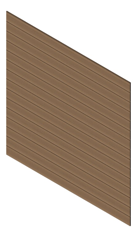 3D Presentation Image of Cladding Aluminium Knotwood Traditional Horizontal 200Shadowline FrenchWalnut
