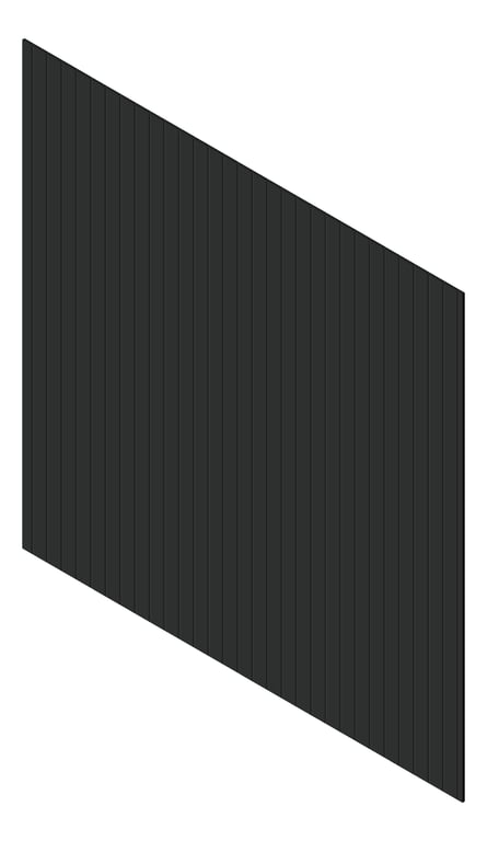 3D Presentation Image of Cladding Aluminium Knotwood Traditional Vertical 100Flat Black