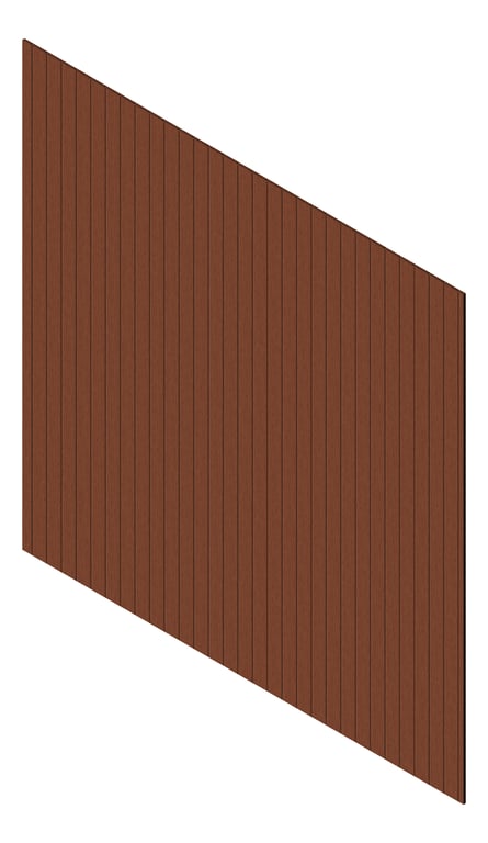 3D Presentation Image of Cladding Aluminium Knotwood Traditional Vertical 100Flat Blackbutt