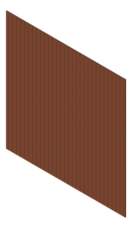 3D Presentation Image of Cladding Aluminium Knotwood Traditional Vertical 100Flat Blackbutt