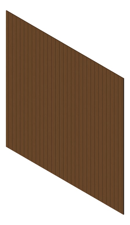 3D Presentation Image of Cladding Aluminium Knotwood Traditional Vertical 100Flat Chestnut