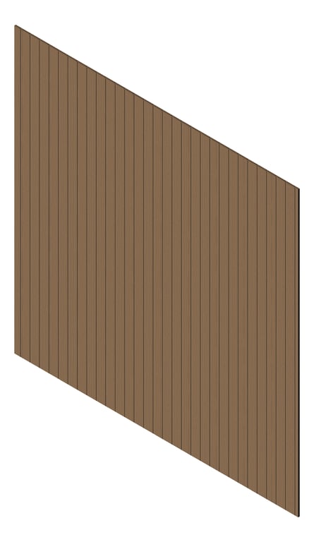 3D Presentation Image of Cladding Aluminium Knotwood Traditional Vertical 100Flat FrenchWalnut
