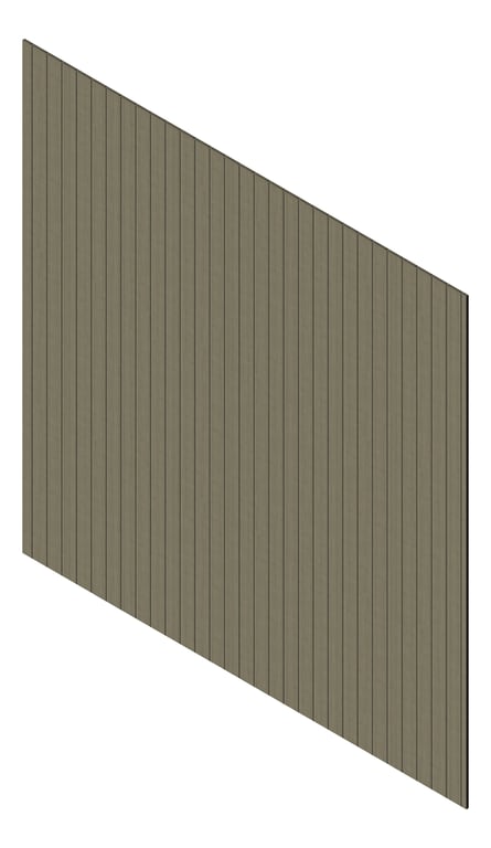 3D Presentation Image of Cladding Aluminium Knotwood Traditional Vertical 100Flat GreyAsh