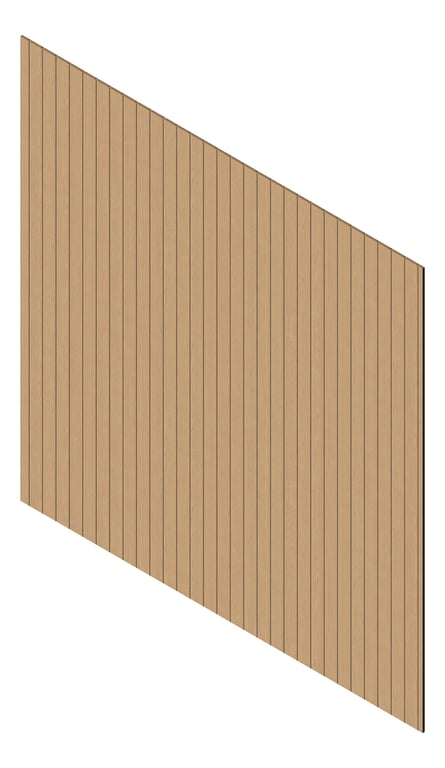 3D Presentation Image of Cladding Aluminium Knotwood Traditional Vertical 100Flat NordicOak