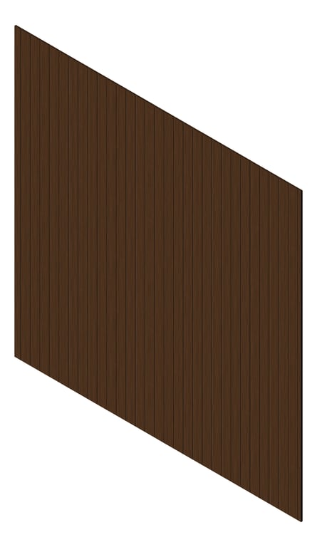 3D Presentation Image of Cladding Aluminium Knotwood Traditional Vertical 100Flat RedWood