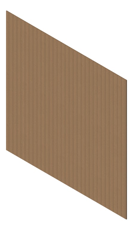 3D Presentation Image of Cladding Aluminium Knotwood Traditional Vertical 100Flat Sycamore