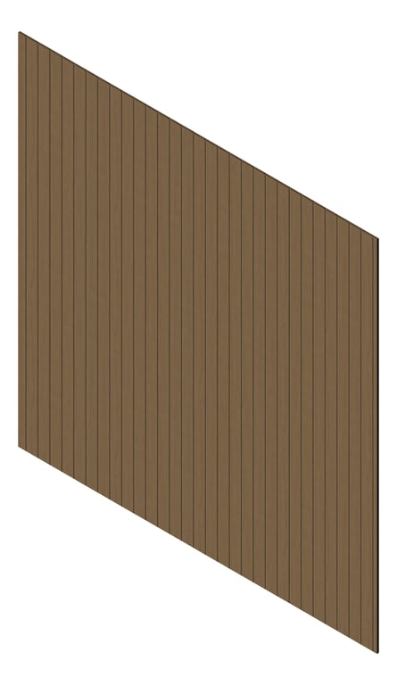 3D Presentation Image of Cladding Aluminium Knotwood Traditional Vertical 100Flat WhiteAsh