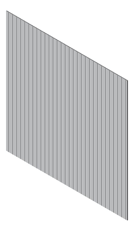 3D Presentation Image of Cladding Aluminium Knotwood Traditional Vertical 100Shadowline Silver