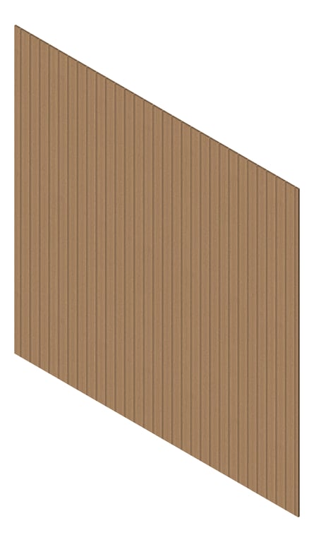 3D Presentation Image of Cladding Aluminium Knotwood Traditional Vertical 100Shadowline Sycamore