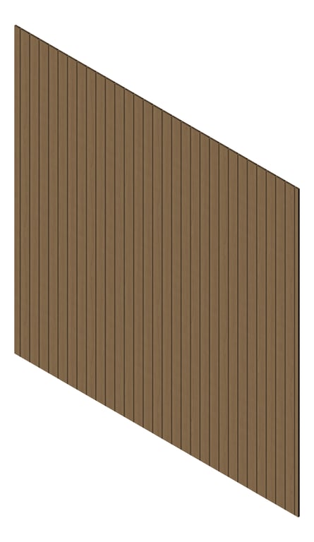 3D Presentation Image of Cladding Aluminium Knotwood Traditional Vertical 100Shadowline WhiteAsh