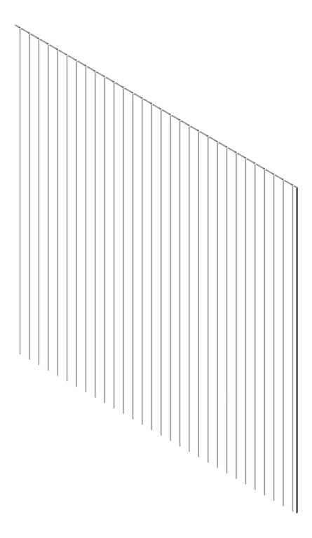 3D Presentation Image of Cladding Aluminium Knotwood Traditional Vertical 100Shadowline White