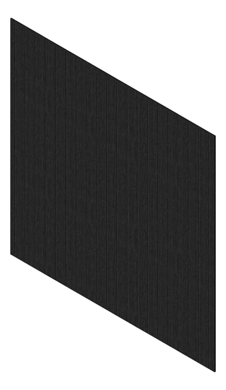 3D Presentation Image of Cladding Aluminium Knotwood Traditional Vertical 150Flat BlackWenge