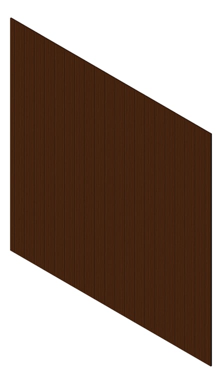 3D Presentation Image of Cladding Aluminium Knotwood Traditional Vertical 150Flat EnglishChestnut