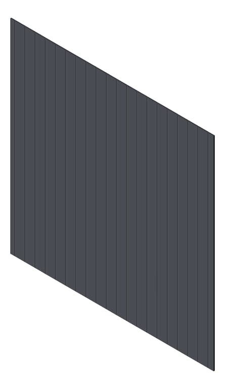 3D Presentation Image of Cladding Aluminium Knotwood Traditional Vertical 150Flat Ironstone