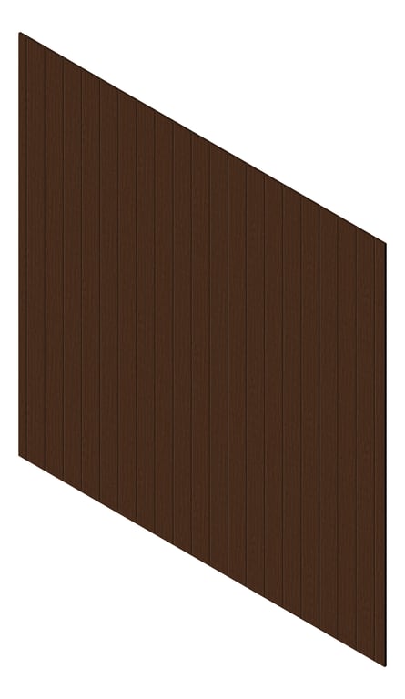3D Presentation Image of Cladding Aluminium Knotwood Traditional Vertical 150Flat PacificTeak