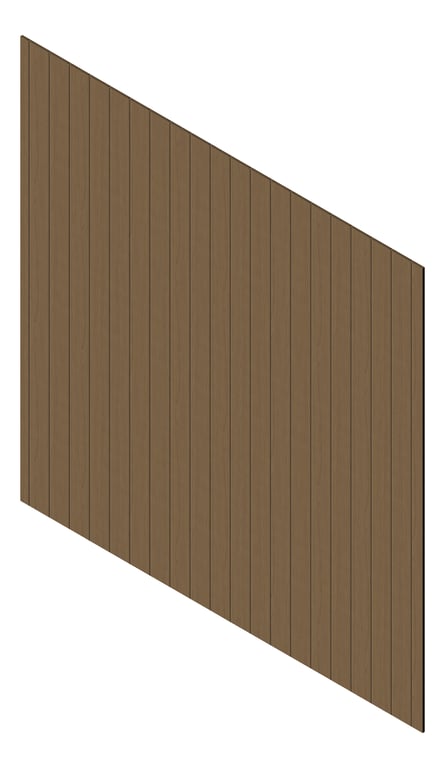 3D Presentation Image of Cladding Aluminium Knotwood Traditional Vertical 150Flat WhiteAsh