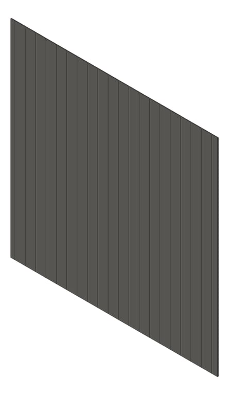 3D Presentation Image of Cladding Aluminium Knotwood Traditional Vertical 150Flat WoodlandGrey