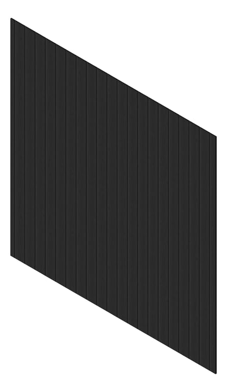 3D Presentation Image of Cladding Aluminium Knotwood Traditional Vertical 150Shadowline BlackCedar