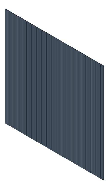 3D Presentation Image of Cladding Aluminium Knotwood Traditional Vertical 150Shadowline DeepOcean