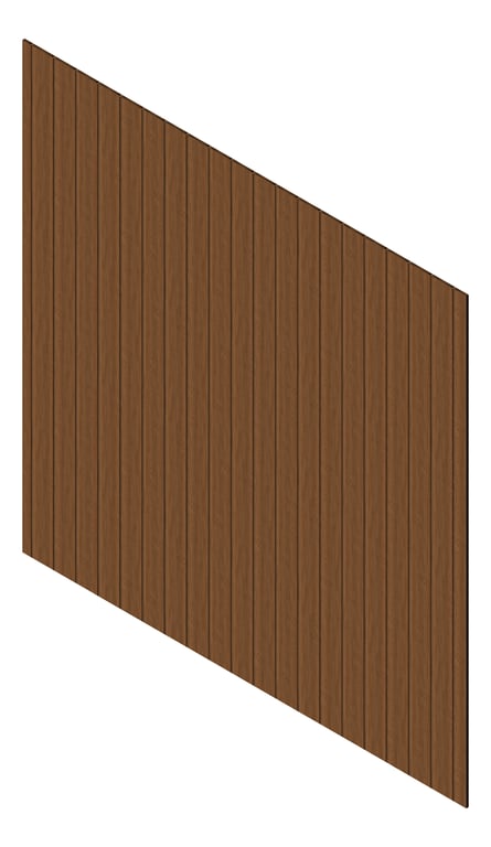 3D Presentation Image of Cladding Aluminium Knotwood Traditional Vertical 150Shadowline LightOak
