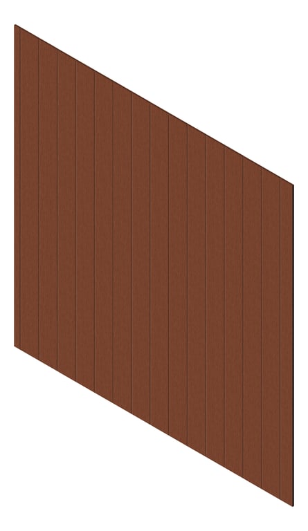 3D Presentation Image of Cladding Aluminium Knotwood Traditional Vertical 200Flat Blackbutt
