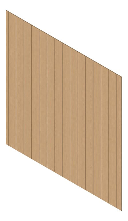 3D Presentation Image of Cladding Aluminium Knotwood Traditional Vertical 200Flat NordicOak