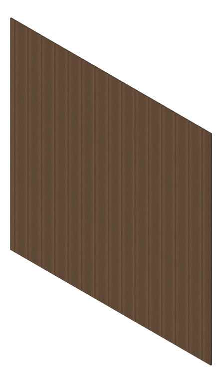 3D Presentation Image of Cladding Aluminium Knotwood Traditional Vertical 200Shadowline QueenslandWalnut