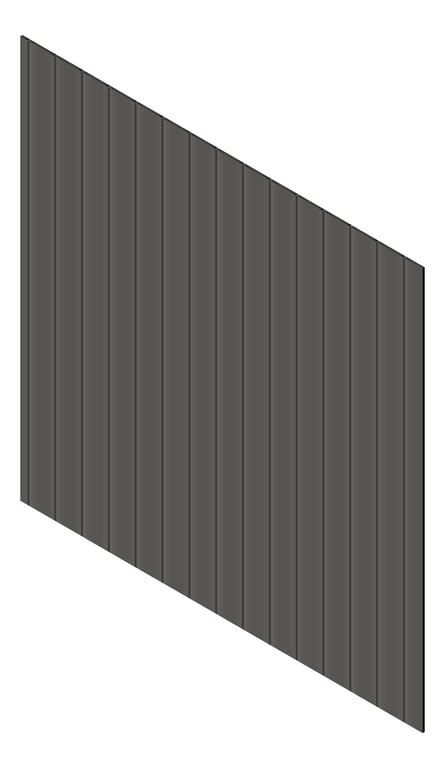 3D Presentation Image of Cladding Aluminium Knotwood Traditional Vertical 200Shadowline WoodlandGrey