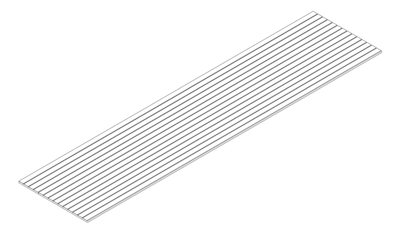 3D Documentation Image of Panel Decorative Laminex ArchitecturalCeiling Batten40