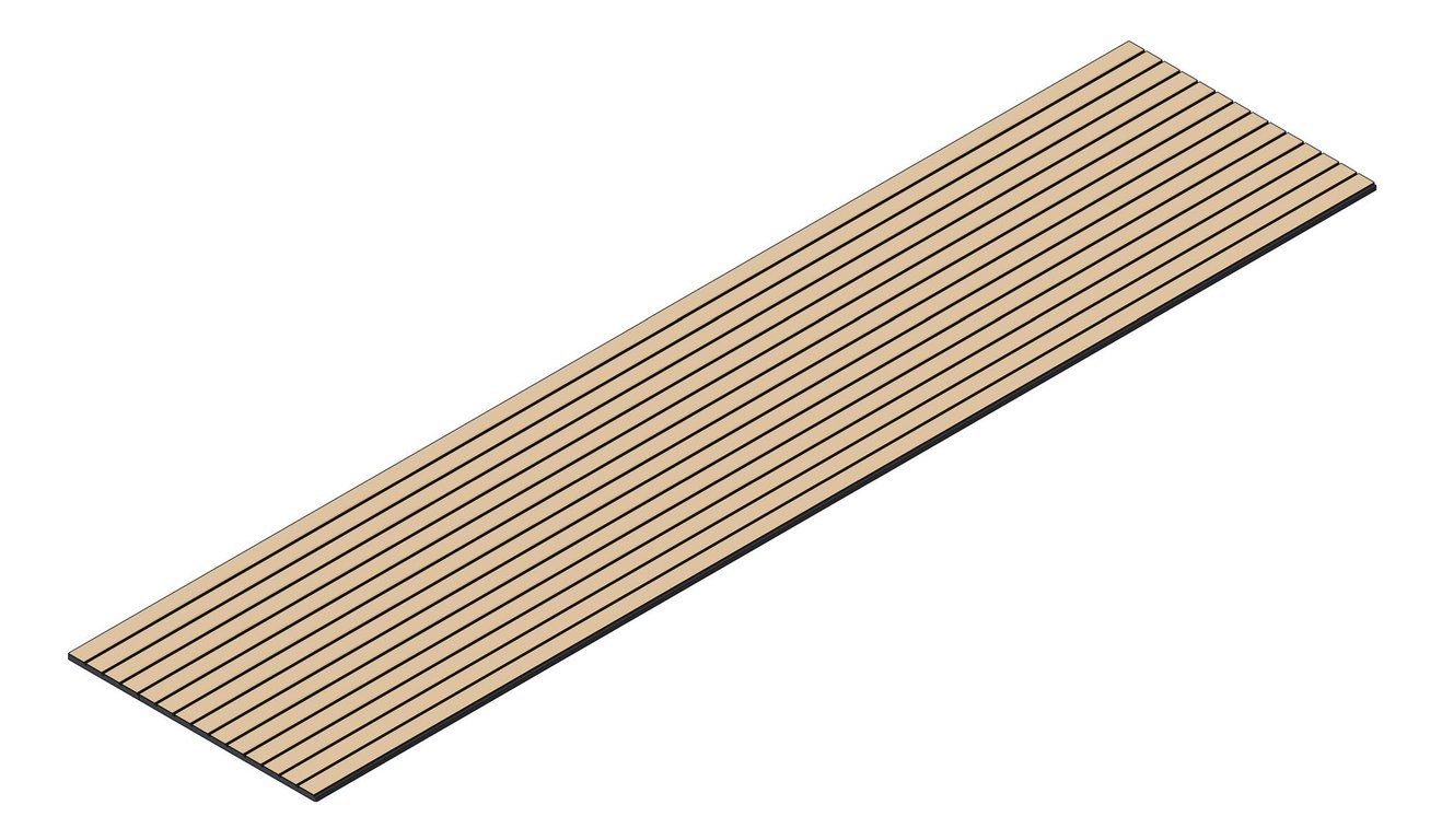 3D Shaded Image of Panel Decorative Laminex ArchitecturalCeiling Batten40