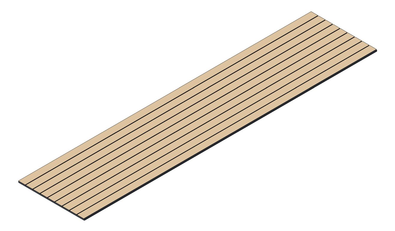 3D Shaded Image of Panel Decorative Laminex ArchitecturalCeiling Batten60